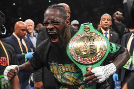 Boxing: Wilder vs Breazeale, May 18, 2019; Brooklyn, NY, USA; Deontay Wilder reacts after defeating Dominic Breazeale by