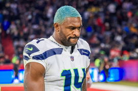 NFL, American Football Herren, USA Tampa Bay Buccaneers &#8211; Seattle Seahawks, München, 13.11.2022 DK Metcalf (Seattle Sea