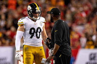 TJ Watt and Mike Tomlin