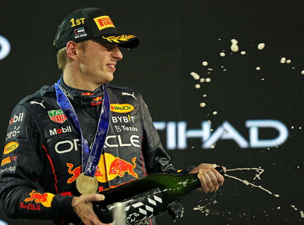 20th November 2022; Yas Marina Circuit, Yas Island, Abu Dhabi; Winner Max Verstappen (NED) Oracle Red Bull Racing RB18,