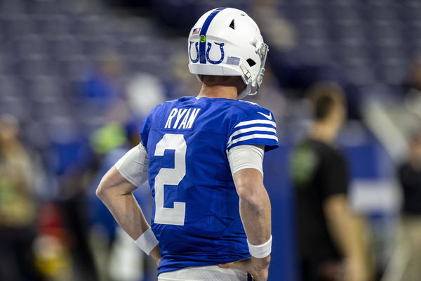 November 28, 2022: Indianapolis Colts quarterback Matt Ryan (2) during pregame of NFL, American Football Herren, USA gam