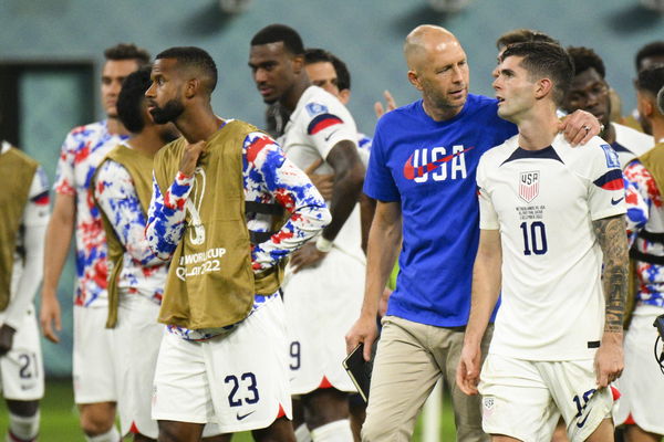 Deception des joueurs des USA PULISIC Christian (usa) / BERHALTER Gregg &#8211; entraineur / Selectionneur (USA) FOOTBALL : Pa