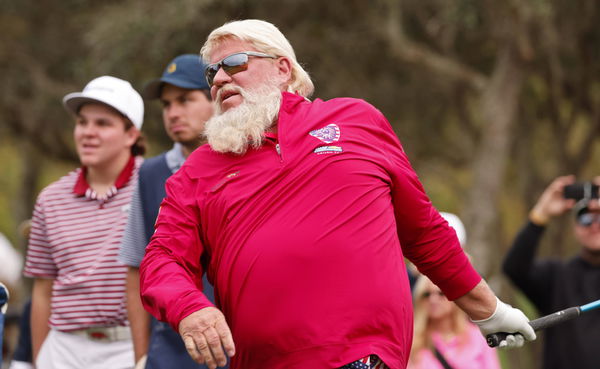 PGA, Golf Herren PNC Championship &#8211; First Round Dec 17, 2022; Orlando, Florida, USA; John Daly hits his drive on the 13