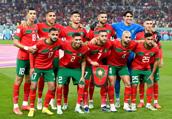 DOHA, QATAR &#8211; DECEMBER 17: Team of Morocco pose ,during the FIFA World Cup, WM, Weltmeisterschaft, Fussball Qatar 2022 3