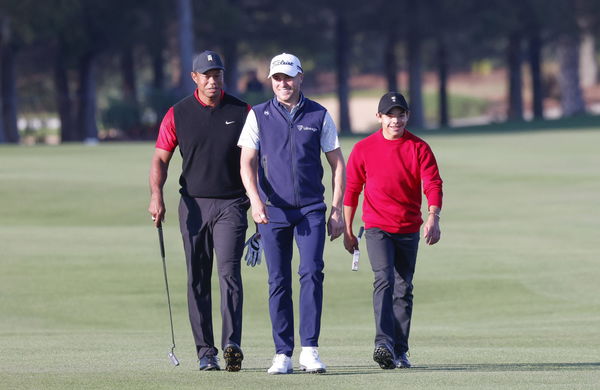 PGA, Golf Herren PNC Championship &#8211; Final Round Dec 18, 2022; Orlando, Florida, USA; Tiger Woods (left) and his son Cha