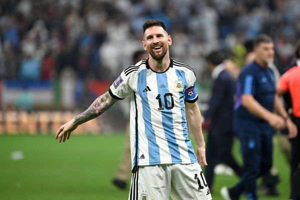 LUSAIL CITY, QATAR &#8211; DECEMBER 18: Lionel Messi of Argentina celebrates after winning the FIFA World Cup, WM, Weltmeister