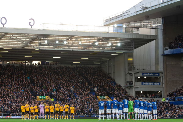 December 26, 2022, Liverpool, Merseyside, United Kingdom: Everton and Wolverhampton Wanderers players pay their respects