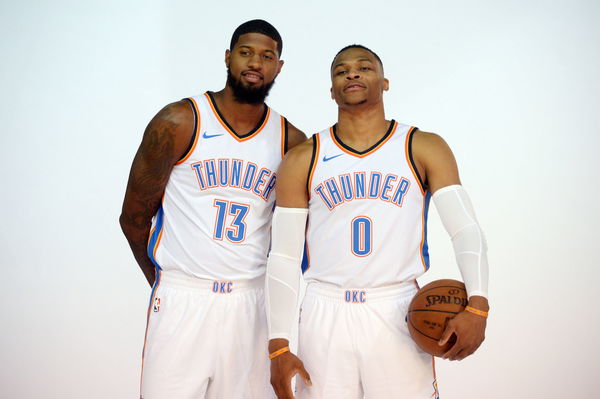 NBA, Basketball Herren, USA Oklahoma City Thunder-Media Day, Sep 25, 2017; Oklahoma City, OK, USA; Oklahoma City Thunder