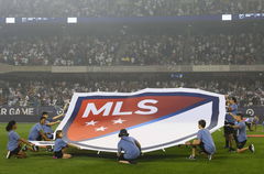 MLS, Fussball Herren, USA All-Star Game, Aug 2, 2017; Chicago, IL, USA; A view of the MLS logo on the field before the 2