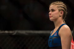 MMA: UFC Fight Night-VanZant vs Waterson, December 17, 2016; Sacramento, CA, USA; Paige VanZant (red gloves) fights Mich