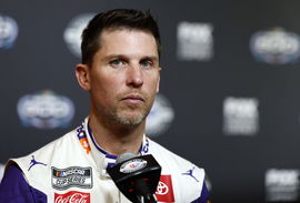 NASCAR, Motorsport, USA Media Day Feb 15, 2023; Daytona Beach, Florida, USA; NASCAR Cup Series driver Denny Hamlin (11)
