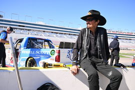 LAS VEGAS, NV &#8211; MARCH 03: Former driver Richard Petty in pit row during practice for the NASCAR, Motorsport, USA Craftsm