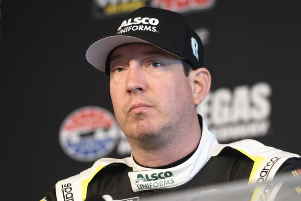 LAS VEGAS, NV &#8211; MARCH 04: Kyle Busch ( 8 Richard Childress Racing Alsco Chevrolet) speaks during a news conference befor