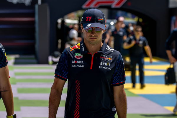 JEDDAH, SAUDI ARABIA: Sergio Perez, racing for the Red Bull Racing team during the 2023 Formula 1 Saudi Arabian Grand Pr