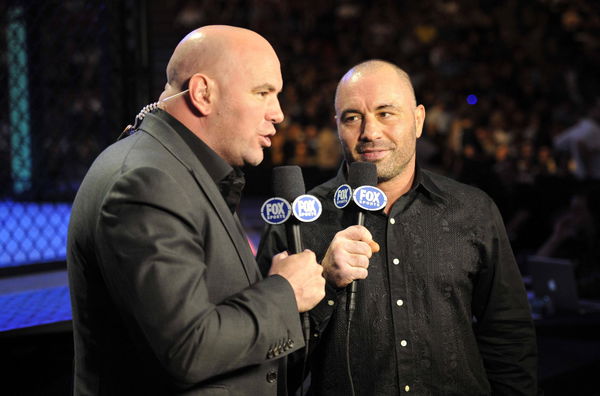 MMA: UFC on Fox 3-Palhares vs Belcher May 5, 2012; East Rutherford, NJ, USA; UFC president Dana White (left) interviews