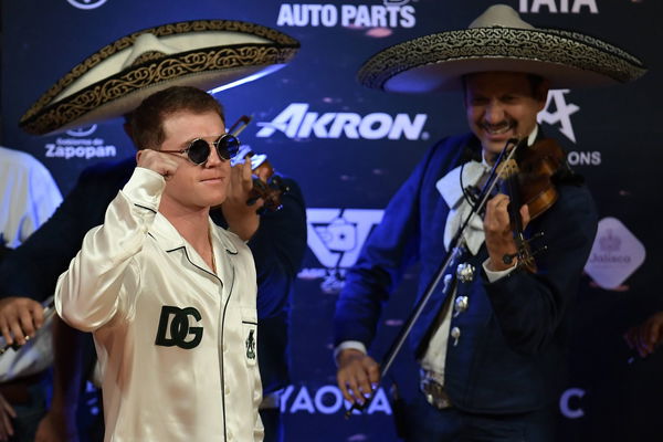 RECORD DATE NOT STATED Boxeo 2023 Saul -Canelo- Alvarez (MEX) vs John Ryder (ENG) Weigh-in ceremony Saul -Canelo- Alvare