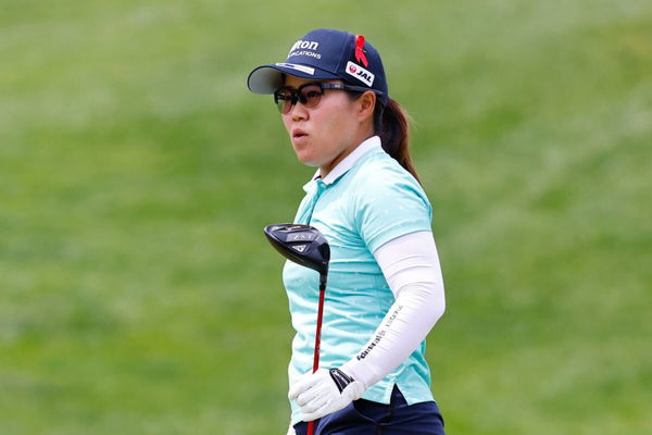 CLIFTON, NJ &#8211; MAY 13: Nasa Hataoka of Japan tees off on the 1st tee during the third round of the LPGA, Golf Damen Cogni