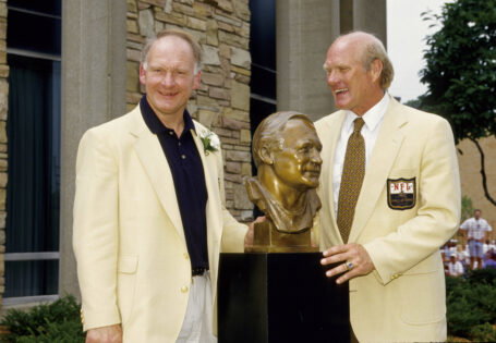 Mike Webster and Terry Bradshaw
