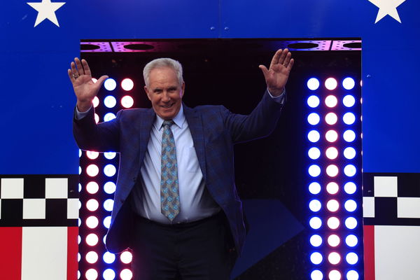 NORTH WILKESBORO, NC – MAY 21: Darrell Waltrip waves to race fans prior to the running of the NASCAR, Motorsport, USA Cu