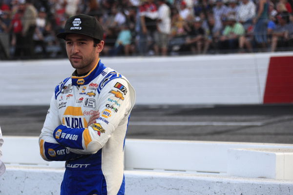 NORTH WILKESBORO, NC &#8211; MAY 21: Chase Elliott ( 9 Hendrick Motorsports NAPA Auto Parts Chevrolet) looks on during the run