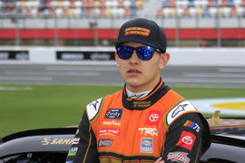 CHARLOTTE, NC &#8211; MAY 29: Sammy Smith ( 18 Joe Gibbs Racing TMC Toyota) talks with members of his crew prior to the runnin