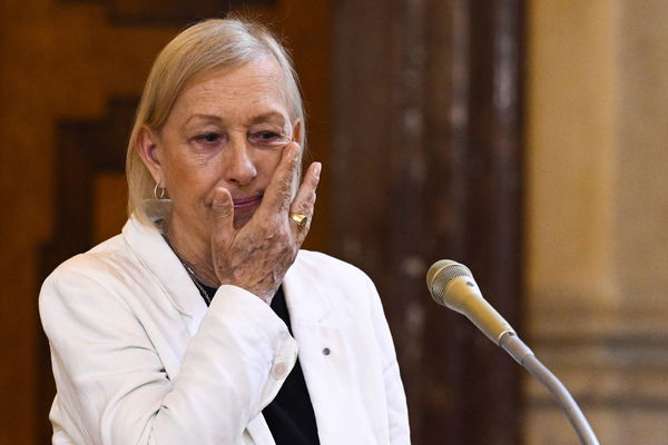 Sport Bilder des Tages Former tennis player Martina Navratilova receives the silver medal of the President of the Senate