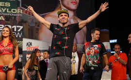 May 5 2017 Weigh In MGM Grand Hotel &amp; Casino Las Vegas Nevada Canelo Saul Alvarez Julio Cesar Chavez Jr Las Vegas Nevada