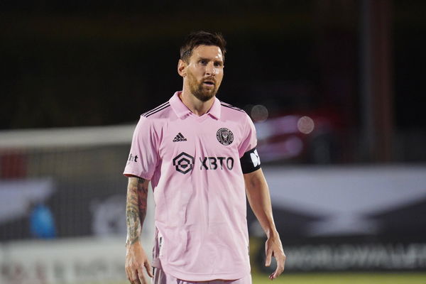 Frisco, Texas, United States: Miami s captain Lionel Messi in action during the Leagues Cup match between FC Dallas and