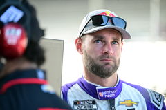 NASCAR, Motorsport, USA Cup Practice &amp; Qualifying Aug 12, 2023; Speedway, Indiana, USA; Shane van Gisbergen stands in hi