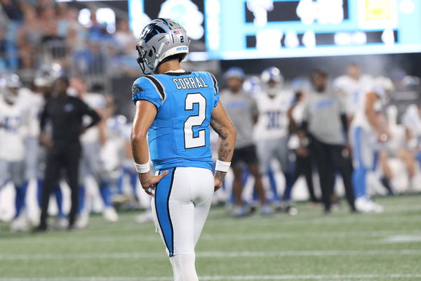 CHARLOTTE, NC &#8211; AUGUST 25: Carolina Panthers quarterback Matt Corral (2) during a preseason NFL, American Football Herre