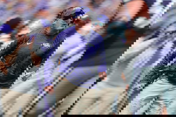 Syndication: The Topeka Capital-Journal Kansas State head coach Chris Klieman reacts to his players scoring a touchdown