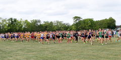 Syndication: The Enquirer Gentlemen are off and running in the boys varsity I race at the Mason Cross Country Invitation