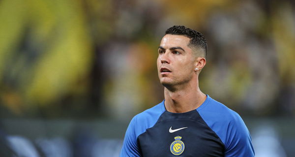 SAFF Roshn Saudi Pro League 2023-24 MD7 Cristiano Ronaldo looks on prior the Al-Nassr SFC vs Al-Ahli Saudi FC Match Day