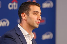 New York Introduce David Stearns New York Mets President Of Baseball Operations David Stearns addresses the media at a p