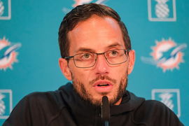 Sport Bilder des Tages Mike McDaniel (Miami Dolphins, Trainer), GER, Miami Dolphins, Pressekonferenz, National Football