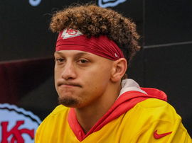 Patrick Mahomes (Kansas City Chiefs, 15), GER, Kansas City Chiefs, Pressekonferenz, National Football League, Week 9, Fr