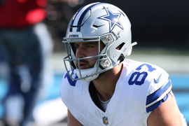 CHARLOTTE, NC &#8211; NOVEMBER 19: Dallas Cowboys tight end Jake Ferguson (87) during an NFL, American Football Herren, USA fo