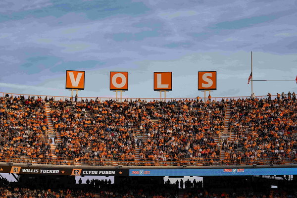 November 25, 2023: Tennessee Volunteers signage during the NCAA, College League, USA football game between the Universit