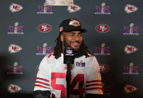 49ers’ Fred Warner speaks out against rivals amid .5B deal chatter.