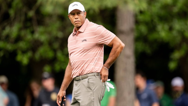 240411 Tiger Woods of the United States during the first round of the 2024 Masters Golf Tournament on April 11, 2024 in