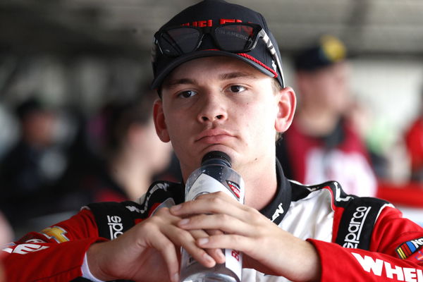 DARLINGTON, SC &#8211; MAY 10: Jesse Love ( 2 Richard Childress Racing Whelen Chevrolet) talks with his crew prior to practice