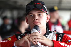 DARLINGTON, SC &#8211; MAY 10: Jesse Love ( 2 Richard Childress Racing Whelen Chevrolet) talks with his crew prior to practice