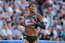 Track &amp; Field: US Olympic Team Trials Jun 28, 2024; Eugene, OR, USA; Gabby Thomas wins women s a 200m semifinal in 21.78