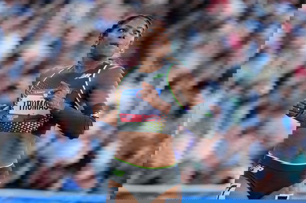 Track &amp; Field: US Olympic Team Trials Jun 28, 2024; Eugene, OR, USA; Gabby Thomas wins women s a 200m semifinal in 21.78