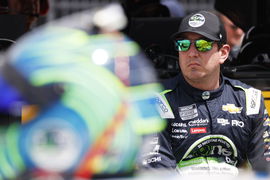 NASHVILLE, TN &#8211; JUNE 29: Kyle Busch ( 8 Richard Childress Racing zone/Thorntons Chevrolet) talks with members of his cre
