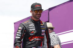 NASHVILLE, TN &#8211; JUNE 30: Corey LaJoie ( 7 Spire Motorsports Garner Trucking Chevrolet) waves to the fans prior to the ru