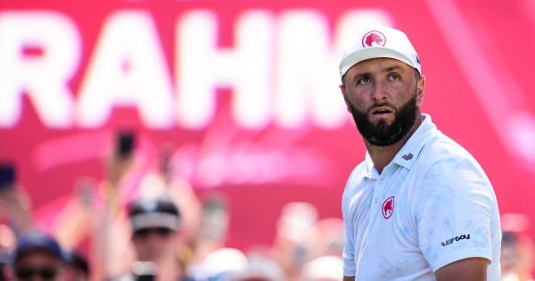 July 12, 2024, Cadiz, Cadiz, SPAIN: Jon Rahm of Legion XIII team looks on during day one of the LIV Golf Andalucia at Go