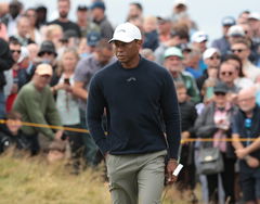 American Tiger Woods during the second round at the 152nd Open Championship at Royal Troon Golf Club in Troon, Scotland