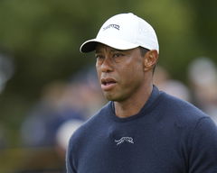 19th July 2024; Royal Troon Golf Club, Troon, South Ayrshire, Scotland; The Open Championship Round 2; Tiger Woods walks