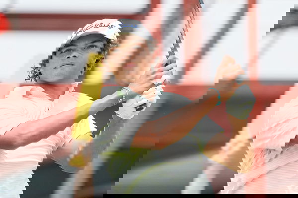 July 23, 2024, Bloomfield Hills, Michigan, USA: Charlie Woods (USA) tees off the first hole &#8211; North Course during the se